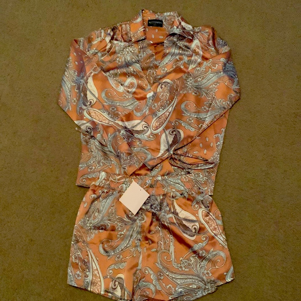 NWT Kittenish silky pajama’s